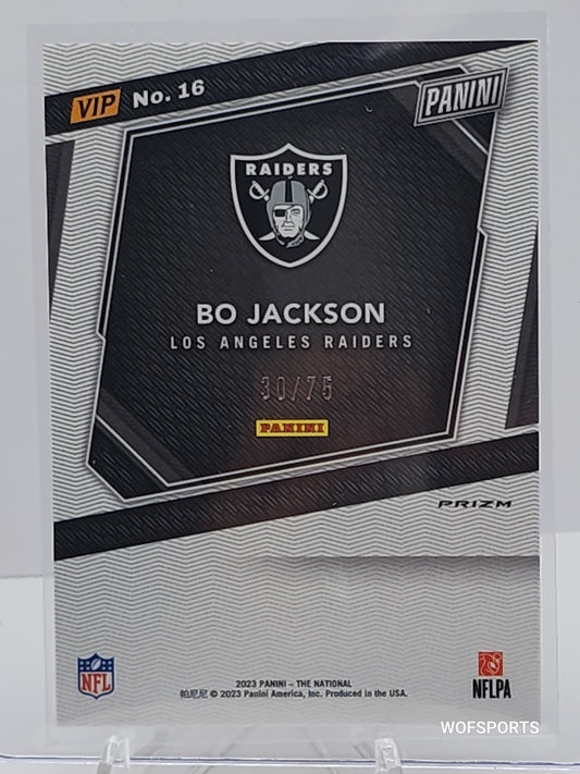 2023 Panini VIP Pink Cracked Ice 30/75 Bo Jackson #16 Raiders
