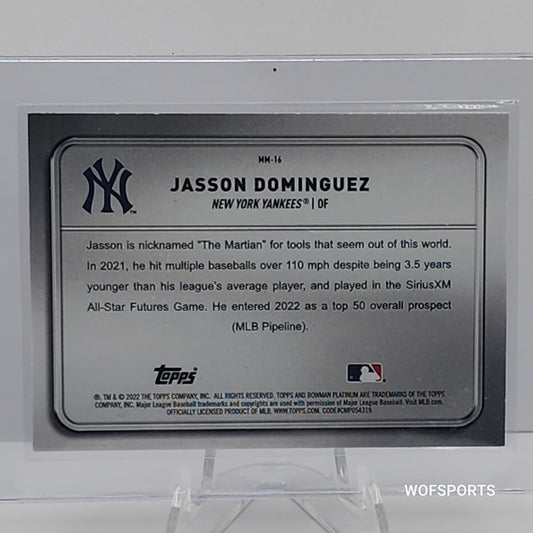 2022 Topps Bowman Platinum Purple Minted In Merit 67/250 Jasson Dominguez #MM-16 Yankees