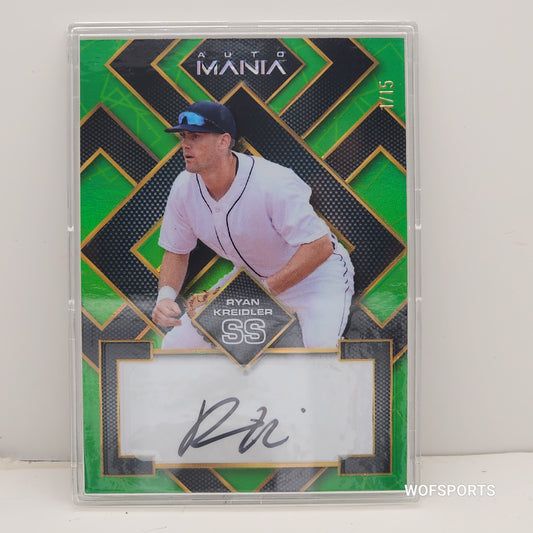 2023 Wild Card Auto Mania 1/15 Ryan Kreidler #AM-SQ66 Detroit Tigers