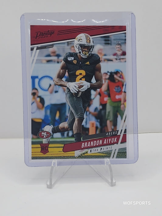 2020 Prestige Xtra Points RED /399 Brandon Aiyuk ROOKIE #211 San Francisco 49ers