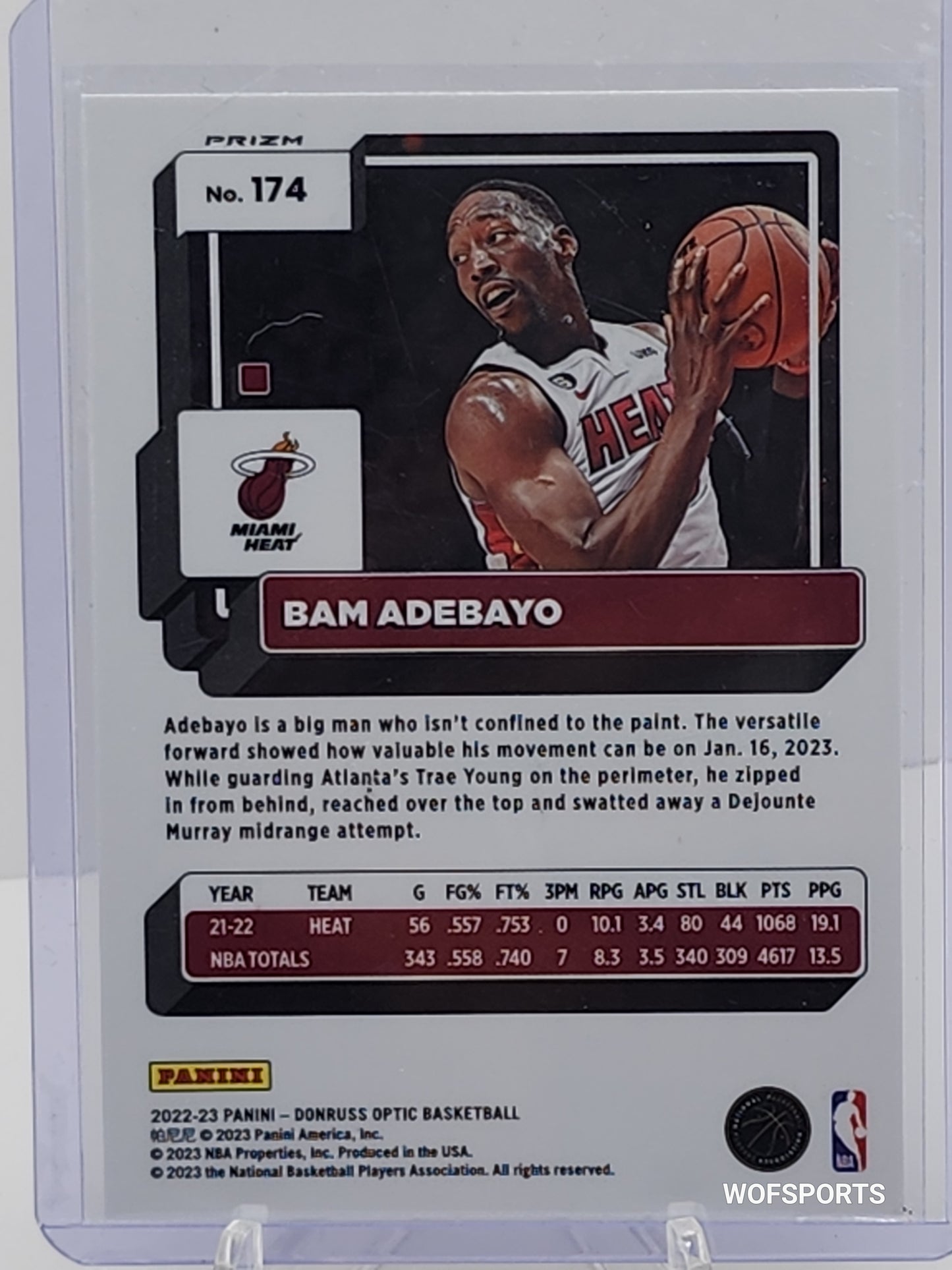 2021-22 Panini Donruss Optic Orange Basketball Bam Adebayo #174