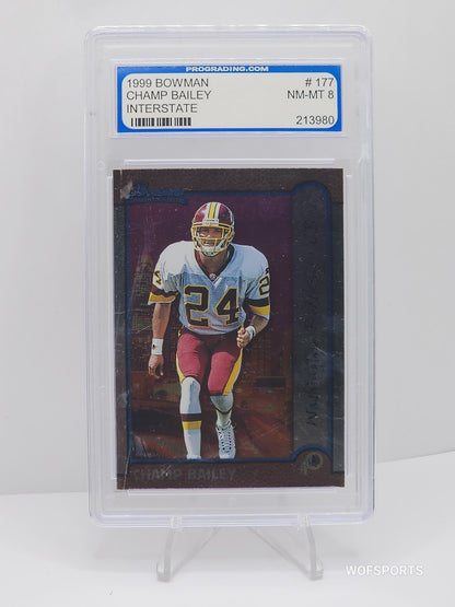 1999 Bowman Rookie Interstate Champ Bailey #177 PGS 8 NM-MT
