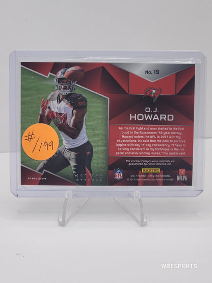 2017 Panini Spectra Rising Rookie Material /199 O.J. Howard #19 Tampa Bay Buccaneers