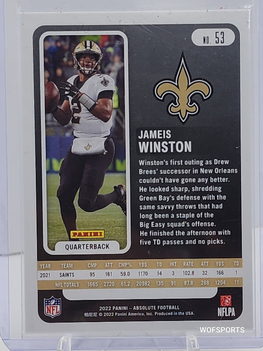 2022 Panini Absolute 53 Jameis Winston Blue Spectrum 8/99 Orleans