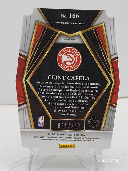 2021-22 Panini Select Blue Die-Cut 65/249 Clint Capela #166 Atlanta Hawks