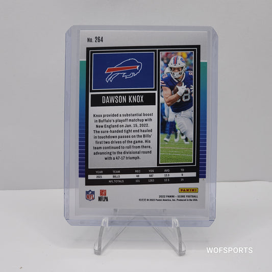 2022 Panini Score Blue Stars Dawson Knox 102/399 #264 Buffalo Bills