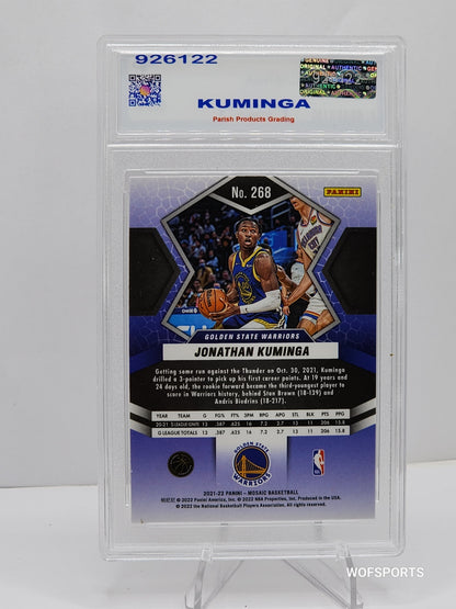 2021-22 Panini Mosaic Silver Prizm Jonathan Kuminga #268 Golden State Warriors