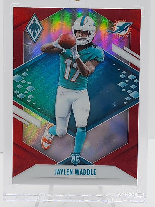 2020 Panini Phoenix Fire Burst 39/250 Jaylen Waddle Rookie #106 Miami Dolphins