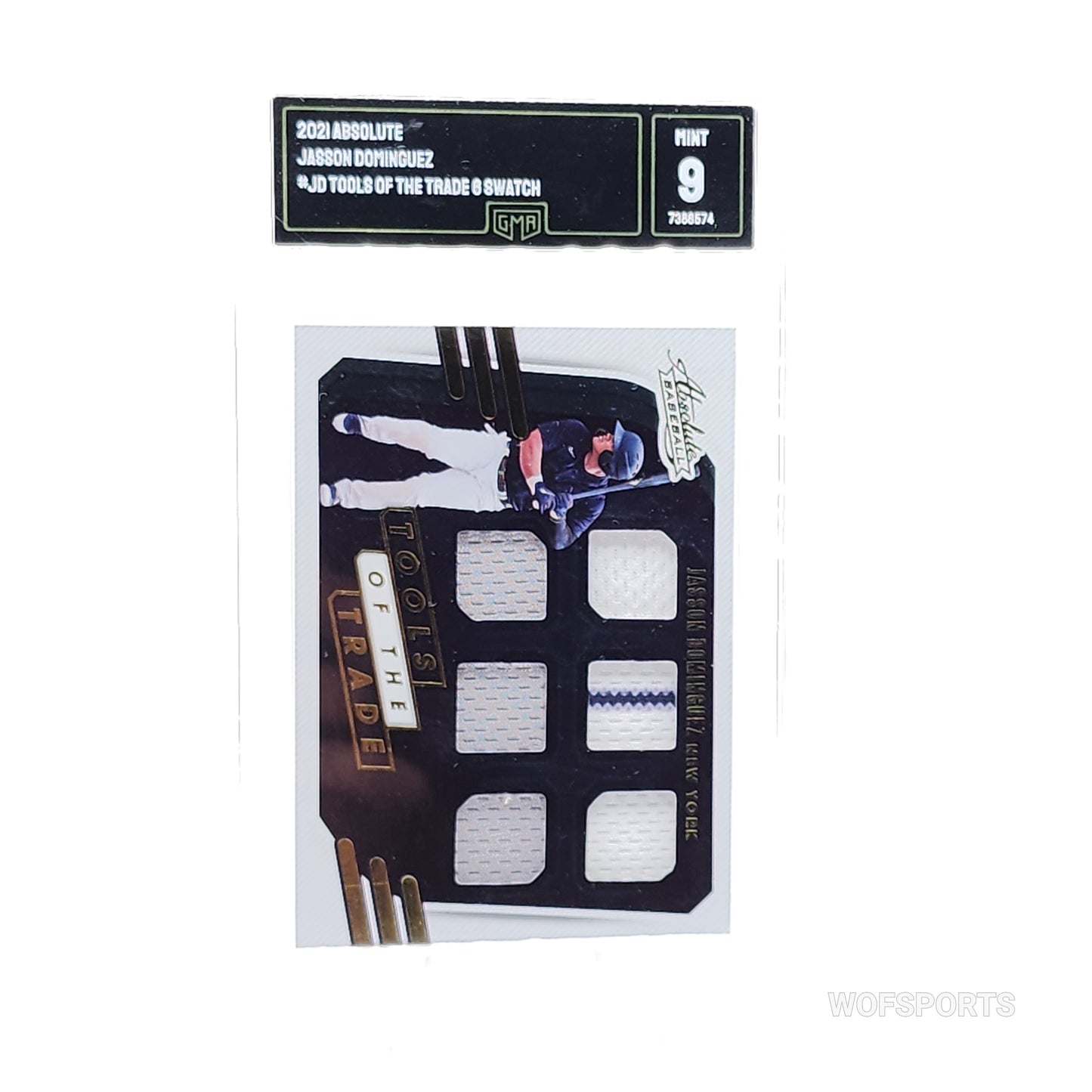 2021 Panini Absolute #TT6-JD Jasson Dominguez Tools of the Trade 6 Swatch GMA 9
