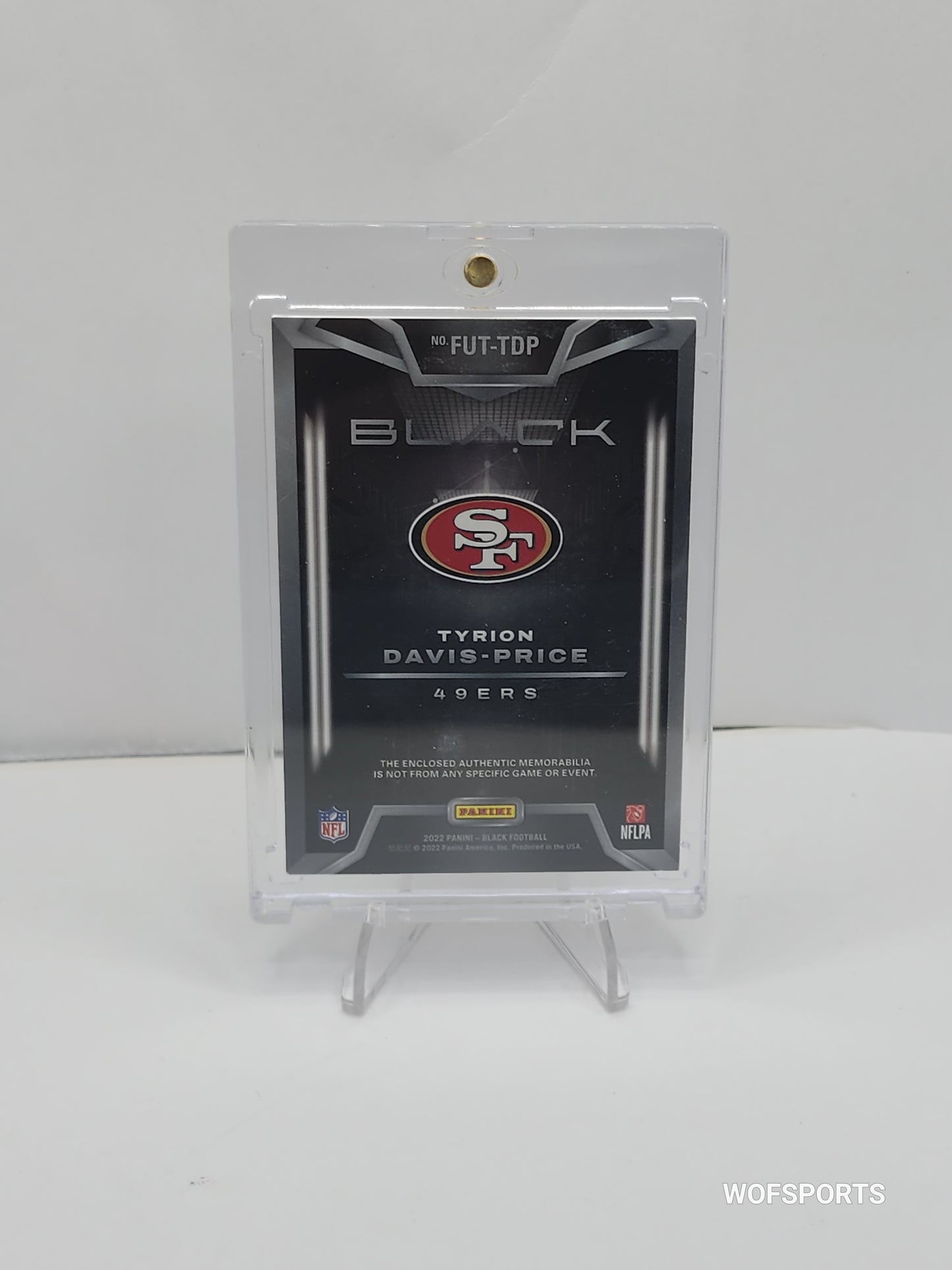 2022 Panini Black Futuristic Tyrion Davis Price #FUT-TDP San Francisco 49ers