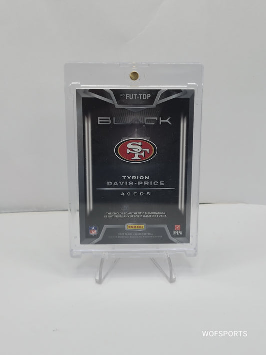 2022 Panini Black Futuristic Tyrion Davis Price #FUT-TDP San Francisco 49ers