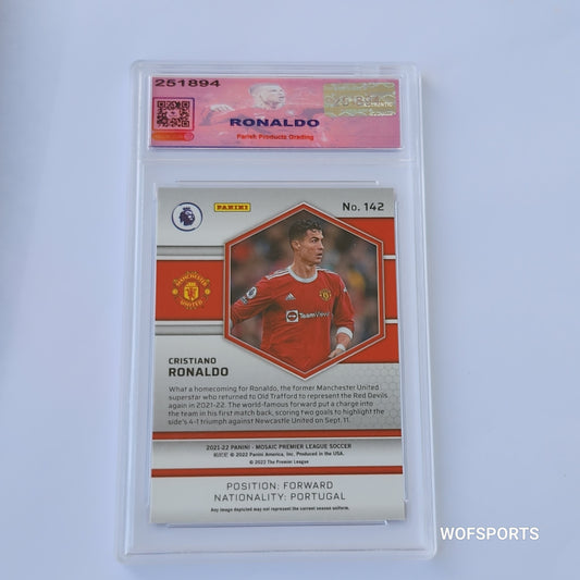 Cristiano Ronaldo 2021-22 Panini Mosaic English Premier League #142 Parish 9 Mint