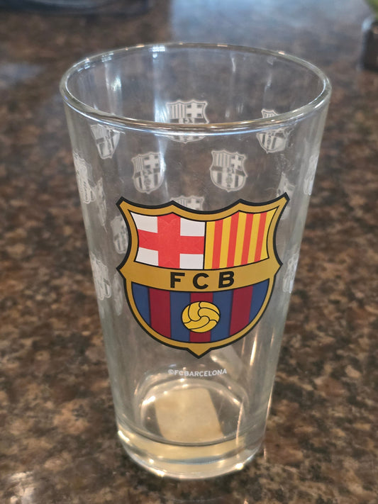 FC Barcelona 16 Oz. Satin Etch Pint Glass