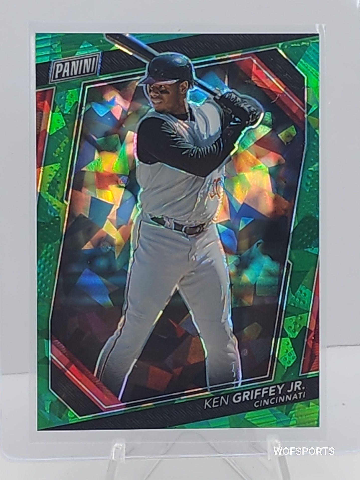 2023 Panini VIP NATIONAL CONVENTION Green Cracked Ice 33/99 Ken Griffey Jr. #44 Cincinnati Reds
