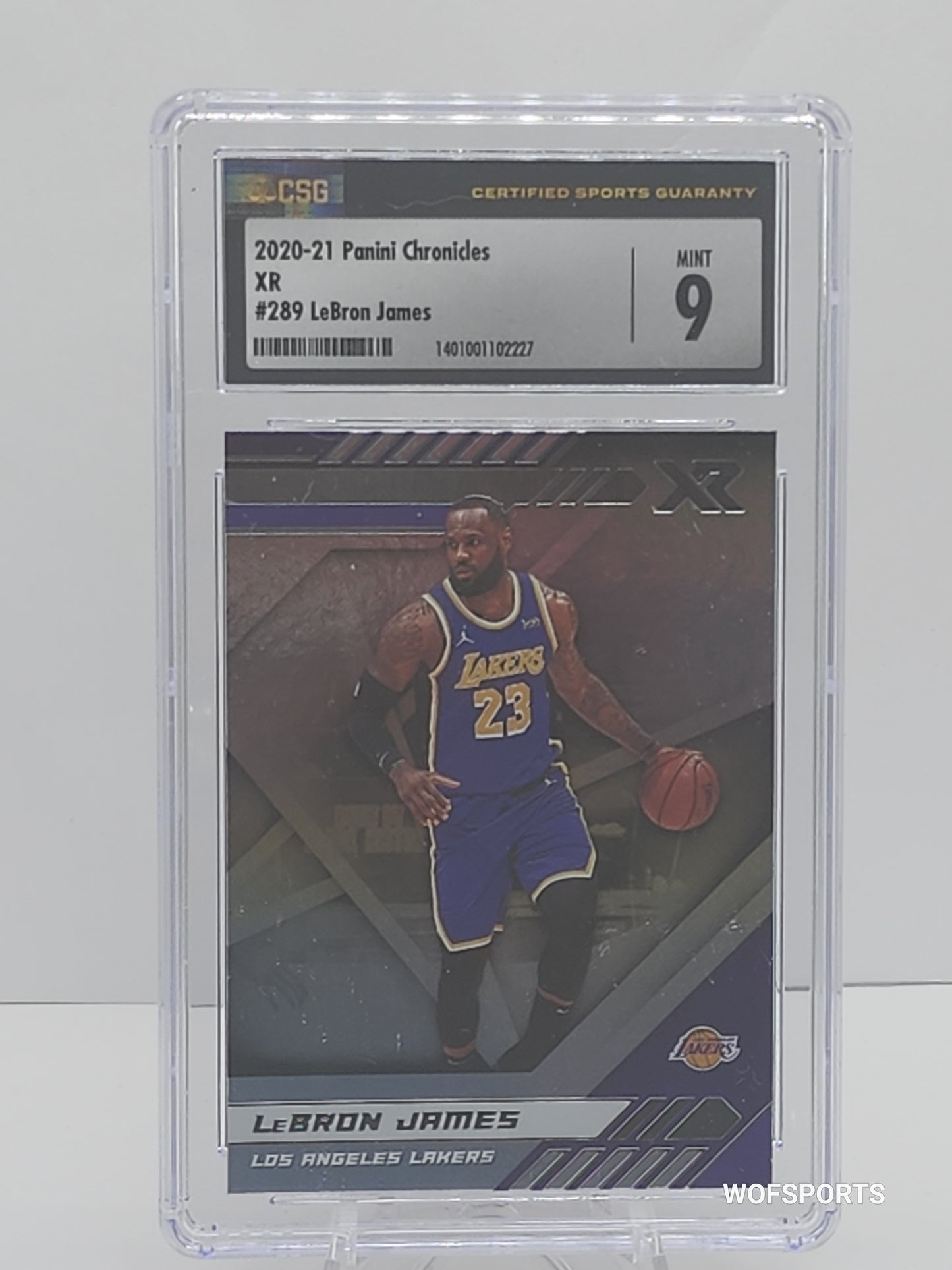 2020-21 Panini Chronicles XR LeBron James #289 LA Lakers CSG 9 Mint