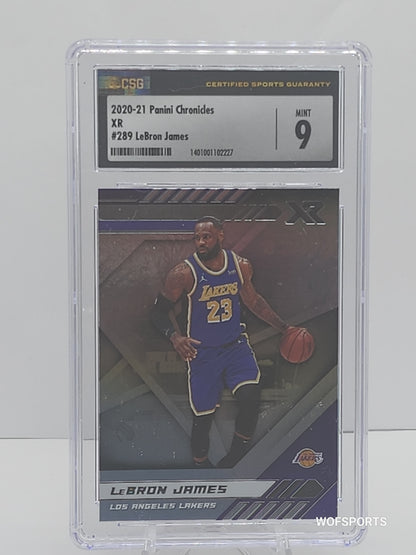 2020-21 Panini Chronicles XR LeBron James #289 LA Lakers CSG 9 Mint