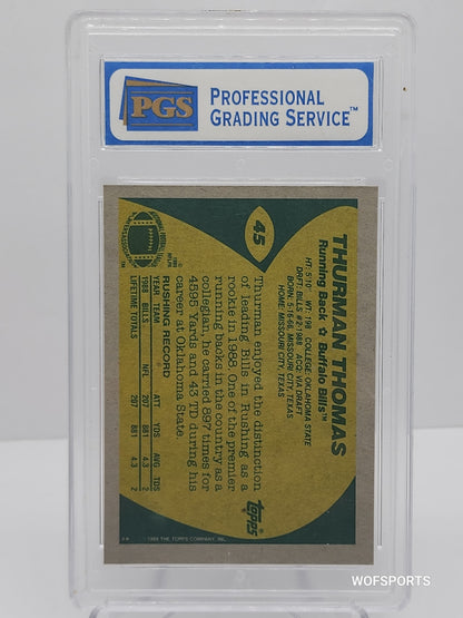 1989 Topps Super Rookie Thurman Thomas #45 Buffalo Bills PGS 8 NM-MT