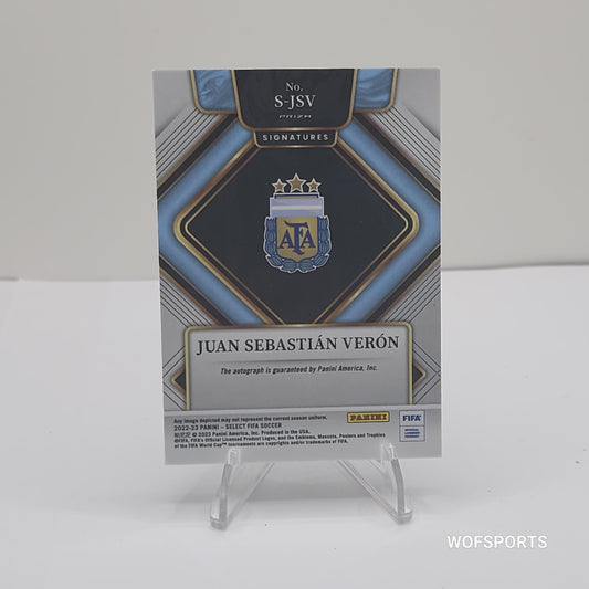 2022-23 Panini Select Blue Prizm Auto Juan Sebastian Veron #S-JSV