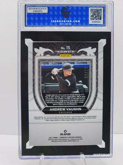 2021 Panini Chronicles Crusade Rookie Gold 3/10 Andrew Vaughn RC #15 Chicago White Sox ISA 10 Gem Mint