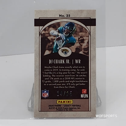 2020 Panini Legacy Premium Edition Mini Gold 14/25 DJ Chark Jr #35 Jacksonville Jaguars