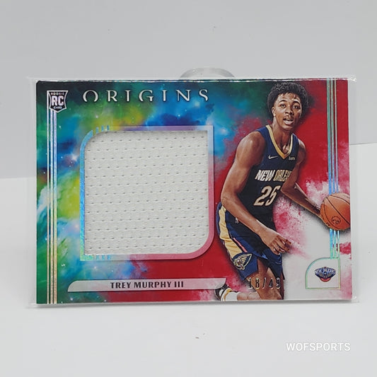 2021-22 Panini Origins Jersey Patch Rookie #11-MUR Trey Murphy 18/49 New Orleans Pelicans