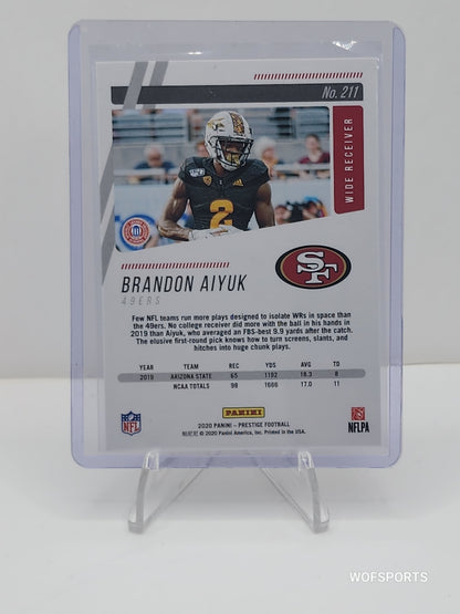2020 Prestige Xtra Points RED /399 Brandon Aiyuk ROOKIE #211 San Francisco 49ers
