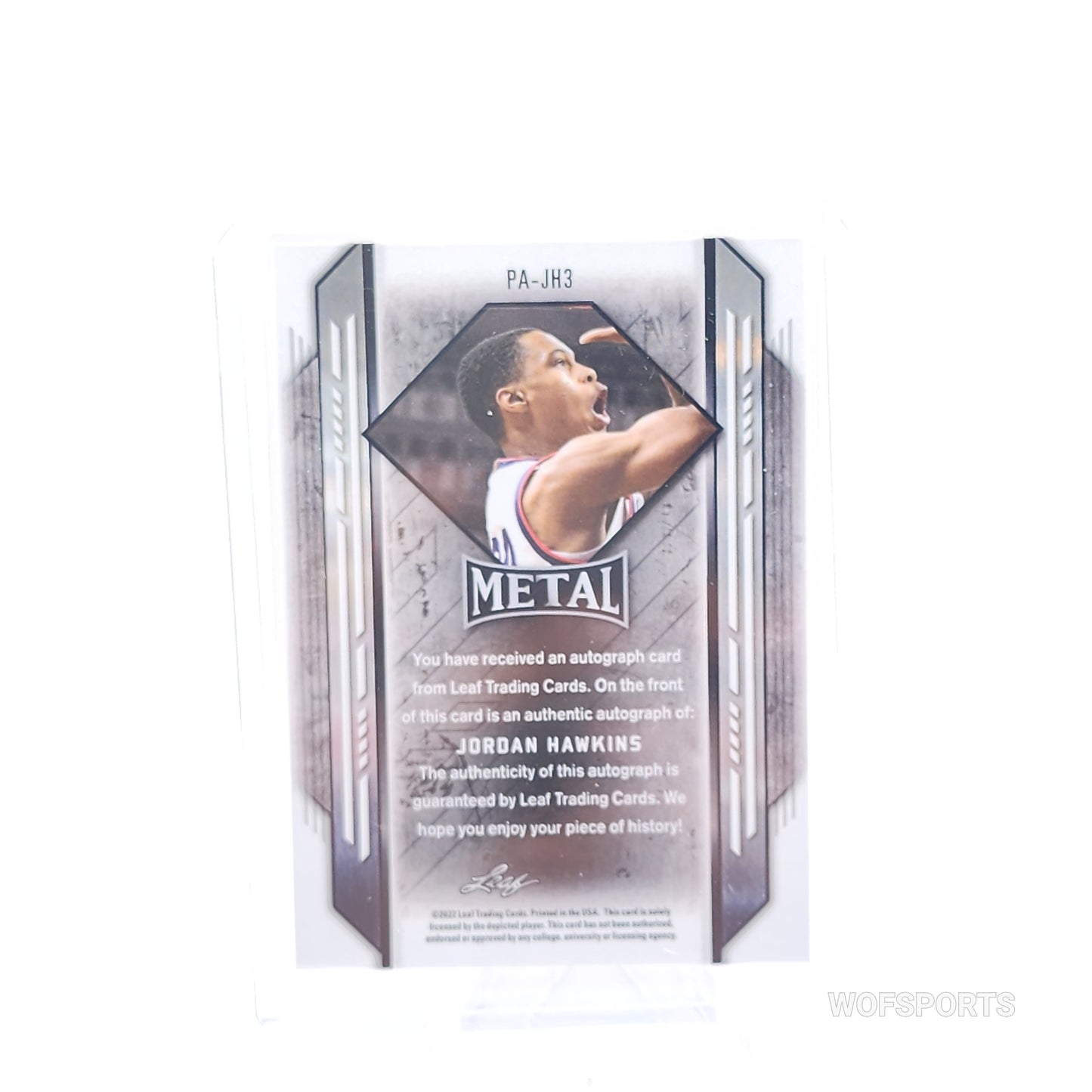 2021-22 LEAF METAL AUTO CRYSTAL BLACK JORDAN HAWKINS #PA-JH3