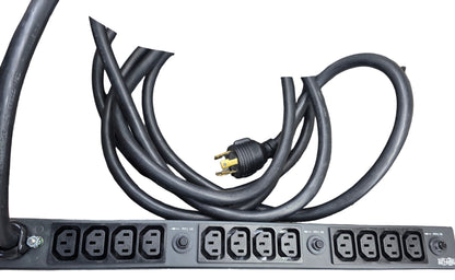 Tripp Lite Basic PDU, 30A, 20 Outlets (16 C13 & 4 C19), 200/208/240V, L6-30P Input, 15' Cord, 1U Rack-Mount Power, 5 Year Warranty (PDU1230)