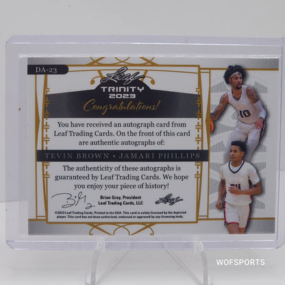 2023 Leaf Trinity Rookies RC Auto #BA-JB! Jamaree Bouyea Miami Heat /35