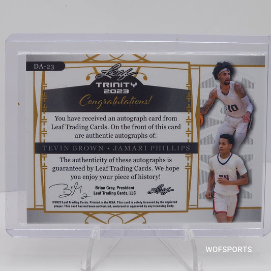 2023 Leaf Trinity Rookies RC Auto #BA-JB! Jamaree Bouyea Miami Heat /35