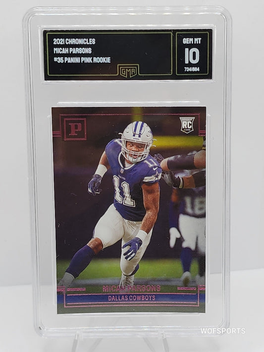 2021 Panini Chronicles Panini PINK Micah Parsons #PA-35 GMA 10