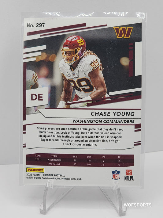 2022 Panini Prestige Xtra Points Purple 144/199 Chase Young  #297 Washington
