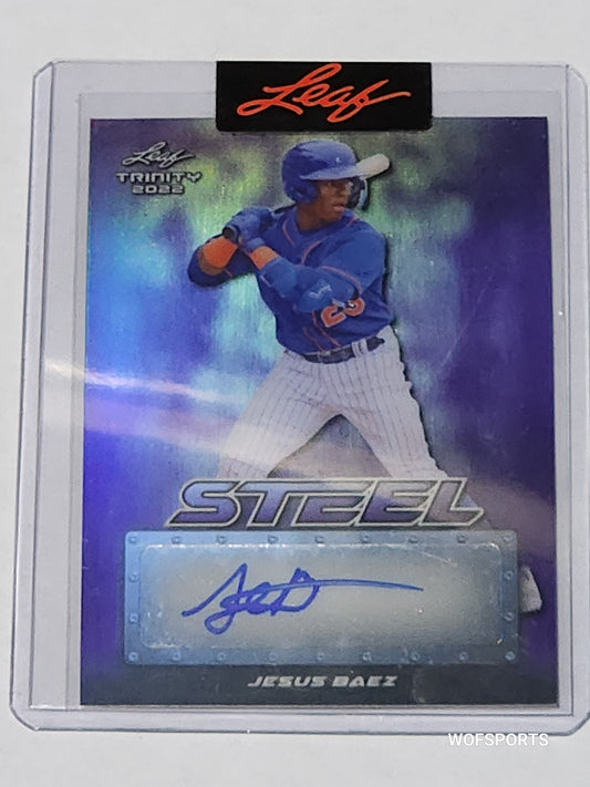 2022 Leaf Trinity Steel Jesus Baez Autographed 4/7