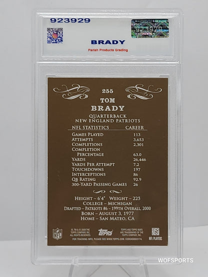 2009 Topps Mayo #255 Tom Brady New England Patriots Parish 10 Gem Mint