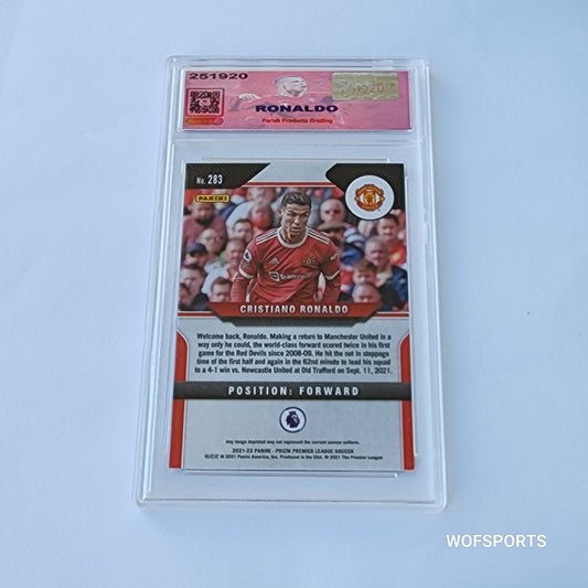 2021-22 Panini Prizm Premier League Cristiano Ronaldo #283 Parish 10 Gem Mint