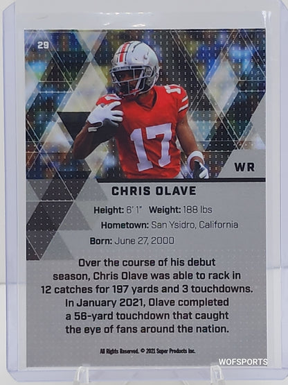 2021 Leaf Super Glow Chris Olave #29 New Orlean Saint