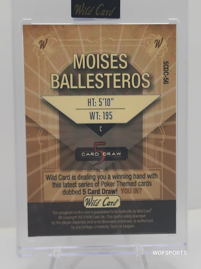 2023 Wild Card 5 Card Draw Auto 1/4 Moises Ballesteros #5CDC-56 Chicago Cubs