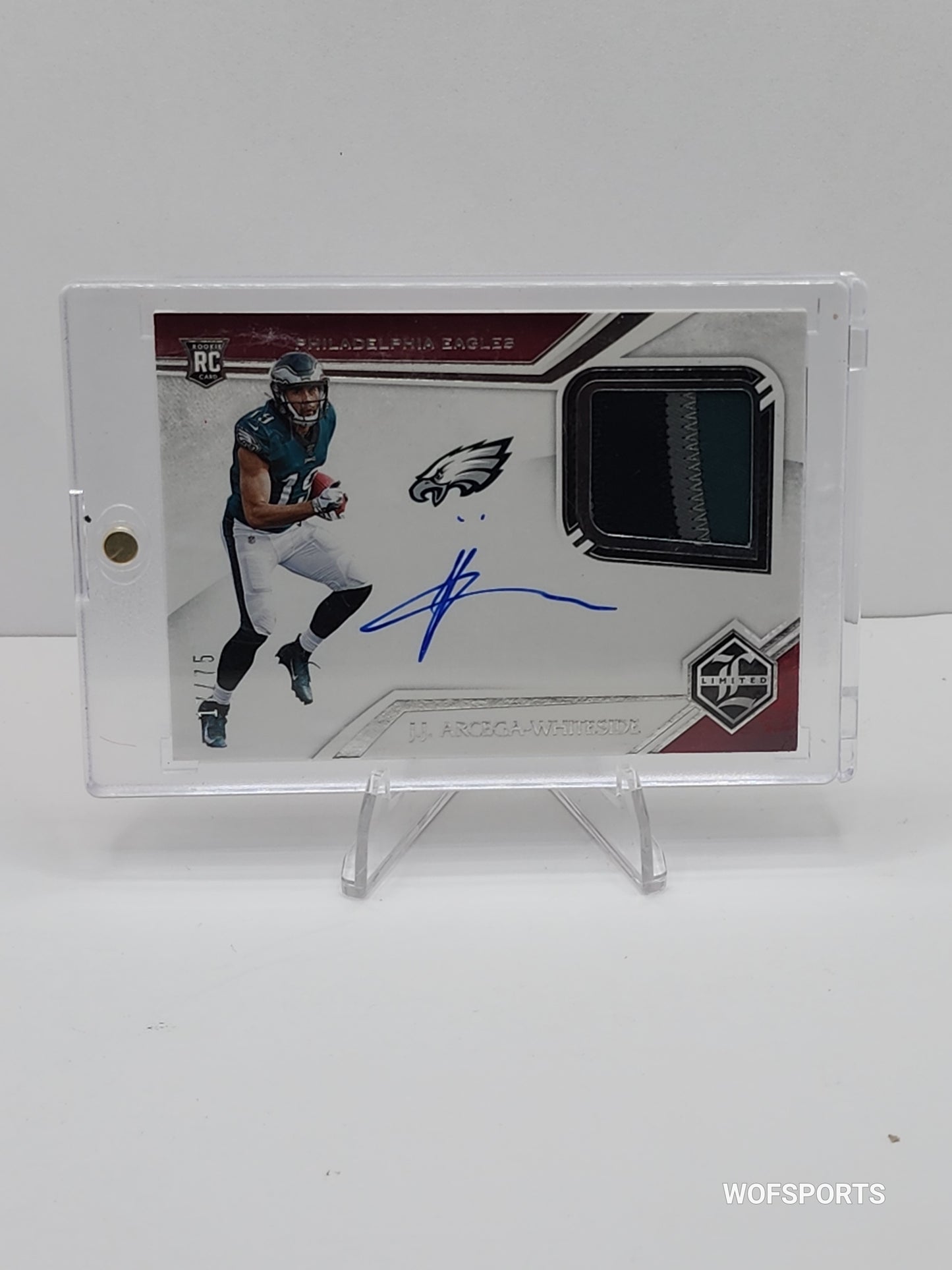 2019 Panini Limited /75 JJ Arcega-Whiteside #118 RPA Rookie Patch Auto RC