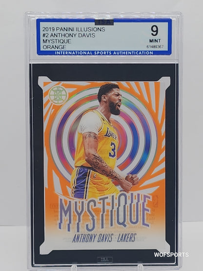 2019 Panini Illusions Mystique Orange Anthony Davis #2 ISA 9 Mint Los Angeles Lakers