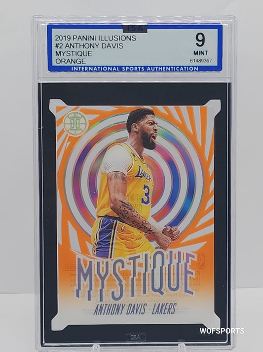 2019 Panini Illusions Mystique Orange Anthony Davis #2 ISA 9 Mint Los Angeles Lakers