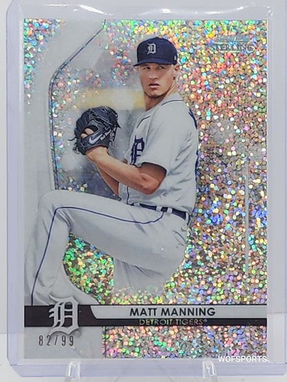 2020 Bowman Sterling Speckle /99 Matt Manning #BPR-25 Detroit Tigers