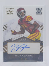 Load image into Gallery viewer, 2021 Leaf Ultimate Draft #BA-TV1 Tyler Vaughns Gold Rookie Auto 38/50 Indianapolis Colts
