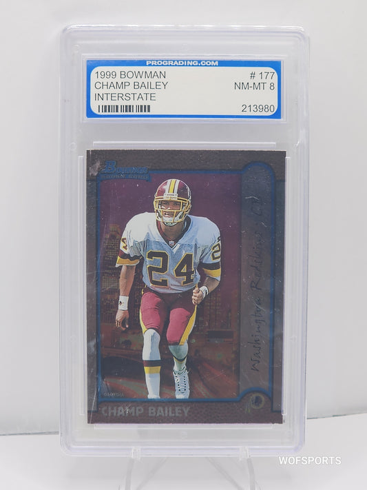 1999 Bowman Rookie Interstate Champ Bailey #177 PGS 8 NM-MT