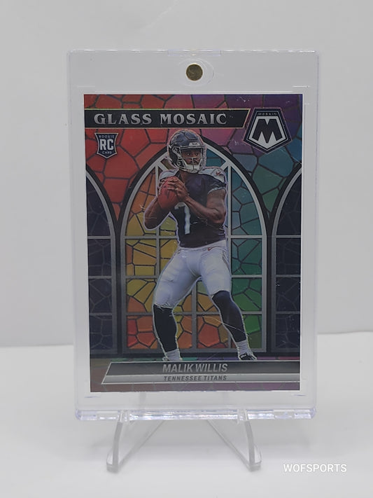 2022 Panini Mosaic Glass Mosaic Rookie Malik Willis RC #GM-23 Tennessee Titans