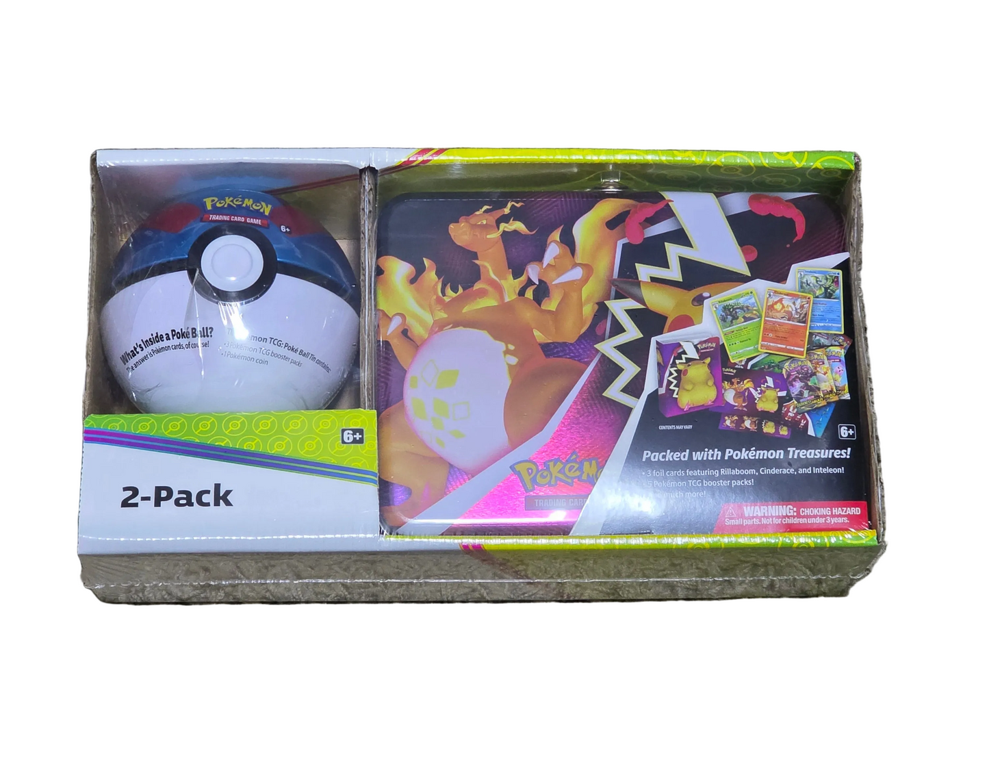 Pokémon TCG Tin Ball & Pokémon Treasures Box - Assorted