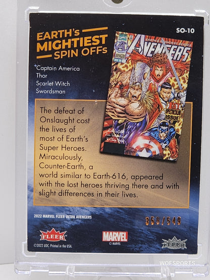 2022 Fleer Ultra Avengers Earth's Mightiest Spin-Offs #359/549 Orange Foil SO-10