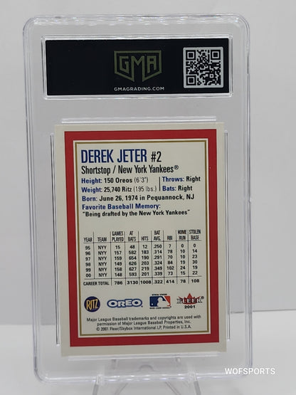 2001 Fleer All American Game Red Derek Jeter #2 Graded GMA-9 Mint