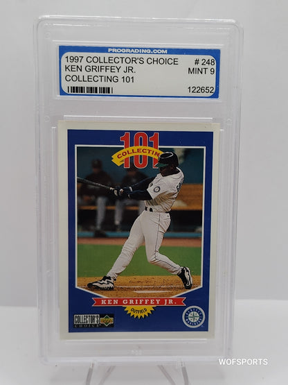 1997 Collector's Choice Ken Griffey Jr. Collecting 101 #248 Seattle Mariners PGS 9 Mint