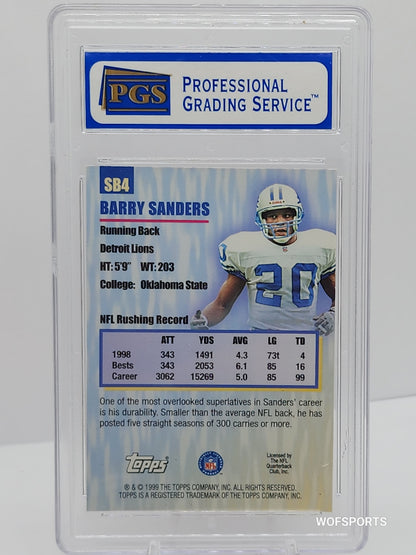 1999 Topps Barry Sanders #SB4 Detroit Lions PGS 9 Mint