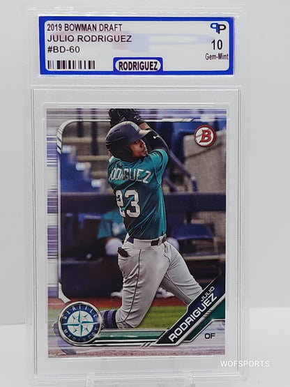 2019 Bowman Draft Julio Rodriguez #BD-60 Seattle Mariners Parish 10 Gem Mint